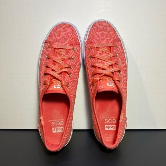 Womens KEDS x EOS Limited Edition Lipstick Pink Low Top Shoes / Size 8 - Picture 6 of 10